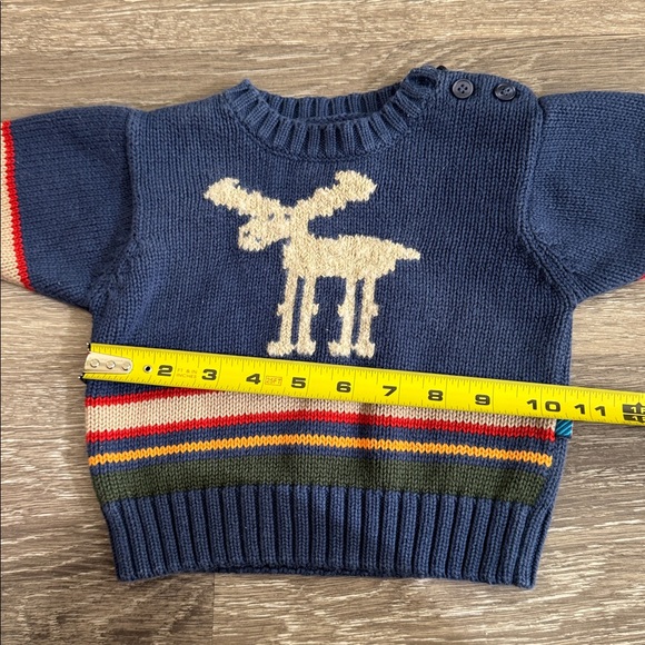 Vintage 90s Gymboree Cozy Pull Over Sweater Moose Wool Blend Newborn 3-6 Months - Picture 6 of 7